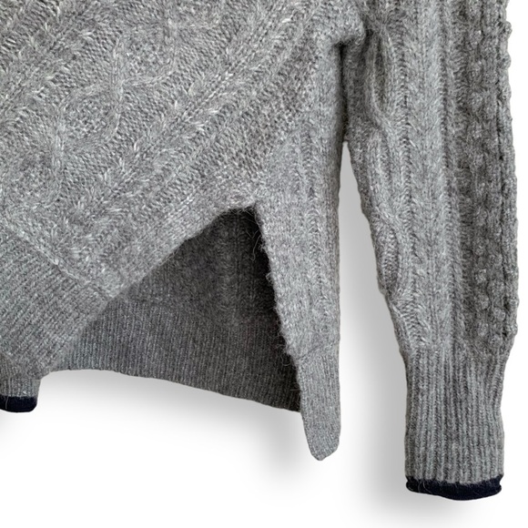 Alex Mill Sweater XS Camil Cable Knit Grey Wool Alpaca Blend Chunky Knit - Picture 8 of 16